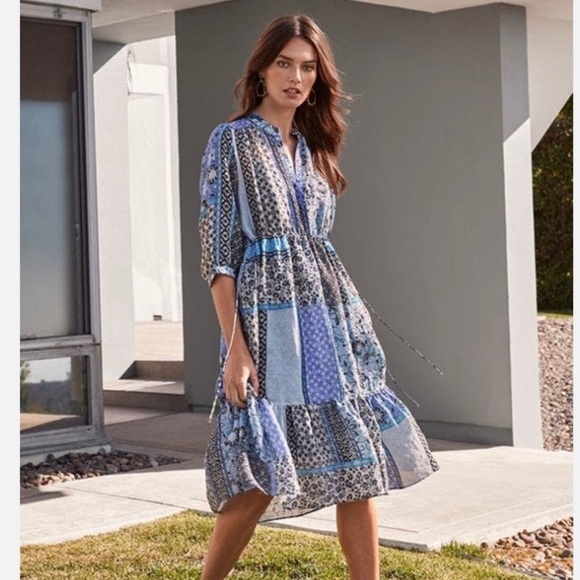 NWT JOHNNY WAS MARRAKESH DRESS - SZ M - Picture 1 of 11